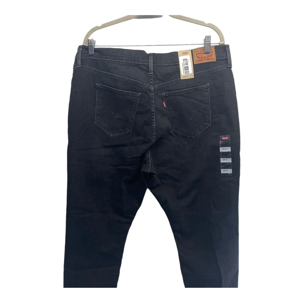Levi's 721 high-rise skinny jeans 18W plus black stretch NWT classic denim - Picture 3 of 9